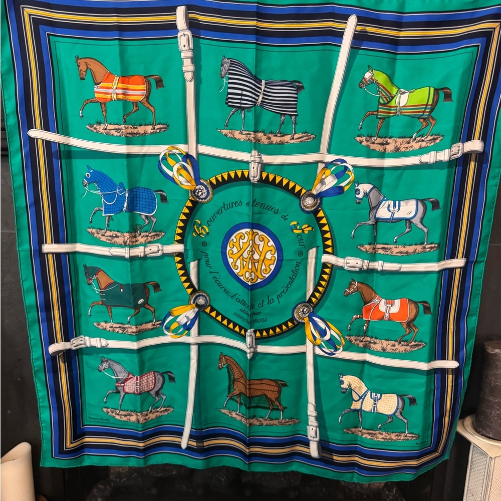 Hermes silk scarf